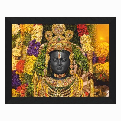 saf Ram lalla ayodhya model murti Digital Reprint 14 inch x 11 inch Painting(With Frame)