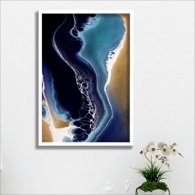 Aartify Abstract Art Premium white Frame painting for home and office Digital Reprint 19.5 inch x 13.5 inch Painting(With Frame)