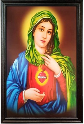 mperor jesus mother mariyam'' Laminated Digital Re-Print With Wood Frame(28x18) in Ink 28 inch x 18 inch Painting(With Frame)