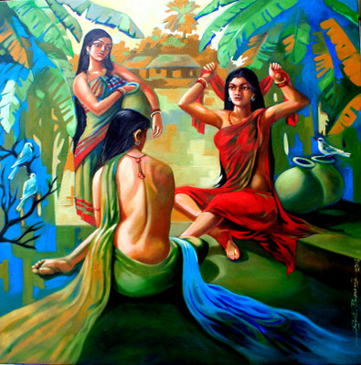 ANSHUL INTERNET Canvas 24 inch x 18 inch Painting(Without Frame)