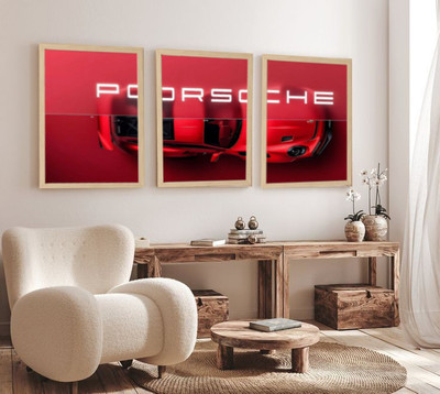 Artisoul creations Mclaren Big size wall paintings for boys gift item and wall decorations Digital Reprint 13 inch x 10 inch Painting(With Frame, Pack of 3)