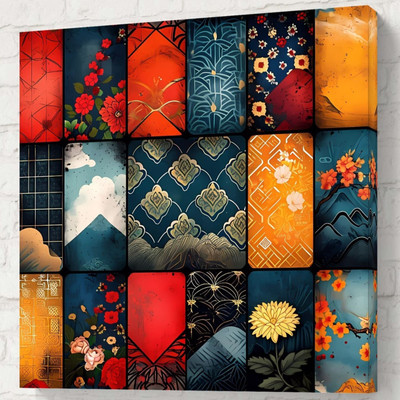 saf Abstract modern art canvas home decor wall paintings with frame Canvas 16 inch x 16 inch Painting(With Frame)