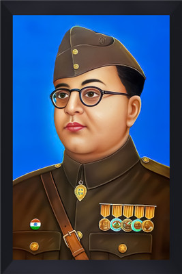 Gita Govinda Netaji Subhas Chandra Bose acrylic glass 10*14 inch Digital Reprint 14 inch x 10 inch Painting(With Frame)