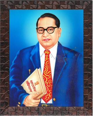 Indianara Baba Saheb AmbedkarPainting (4397GBNN) -Synthetic Frame, 10 x 13Inch Digital Reprint 13 inch x 10.2 inch Painting(With Frame)