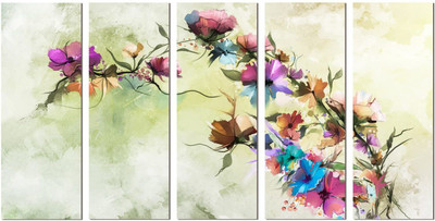 Paper-Plane-Design-Wall-Decoration-Split-Multiple-Panels-Art-for-Living-Room-Size-27-x-50-in-d169-Digital-Reprint-50-inch-x-27-inch-Painting-With-Frame