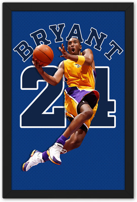 Ritwika's American Professional Basketball Player Kobe Bryant Framed Poster Digital Reprint 13.5 inch x 9.5 inch Painting(With Frame)