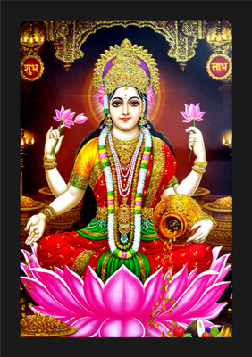 jog craft laxmi ji painting| laxmi ji photo frame Digital Reprint 14 inch x 10 inch Painting(With Frame)