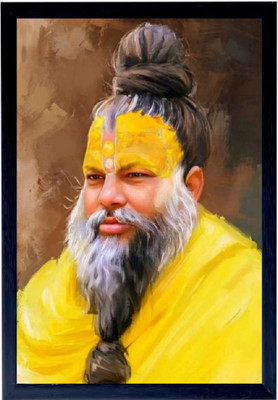 Karuna Enterprises Shri Premanand Ji Maharaj Religious Photo Frame,A4 Digital Reprint 12 inch x 8 inch Painting(With Frame)