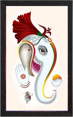 AKSHAR CRAFT Ganesh ji photo frame| Ganesh ji painting| Ganesh ji photo, Ganpati Bappa Watercolor 18 inch x 12 inch Painting(With Frame)