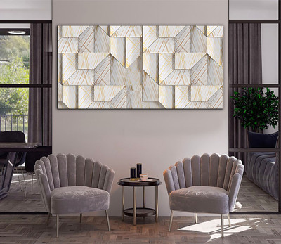 Aadee craft 3D Illustration Abstract Canvas Wall Art – 24 x 48 Inch Canvas 24 inch x 48 inch Painting(Without Frame)