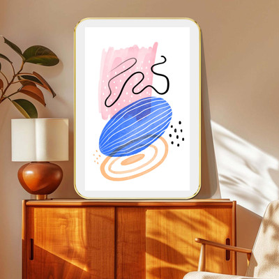 saf Abstract Watercolor Wall Art Digital Reprint 24 inch x 18 inch Painting(With Frame)