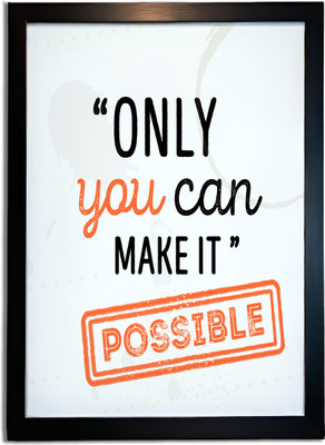 redbakers.in NOah Motivation Quote Wall decor art print Digital Reprint 14 inch x 10 inch Painting(With Frame)