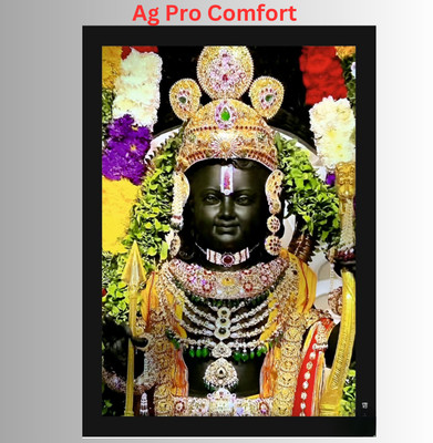 ag pro comfort Ayodhya Ram Lala Digital Reprint Photo Frame Digital Reprint 10 inch x 8 inch Painting(With Frame)