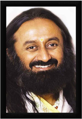 AARTKALA Gurudev Sri Sri Ravi Shankar Portrait Photo Frame Digital Reprint 14 inch x 10 inch Painting(With Frame)
