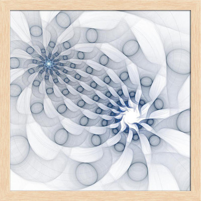 Artzfolio Abstract Digital Fractal Art Canvas Painting Natural Brown Frame 24x24inch Canvas 24 inch x 24 inch Painting(With Frame)