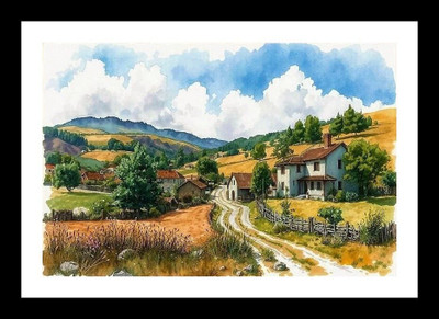 Mmory Elegant Wall Art Digital Reprint 8 inch x 12 inch Painting(With Frame)