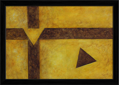 Pitaara Box Abstraction Art Canvas Painting Black Synthetic Frame 20.1x14inch (51x36cms) Canvas 14 inch x 20.1 inch Painting(With Frame)