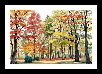 Mmory Digital Reprint 12 inch x 18 inch Painting(With Frame, Pack of 2)