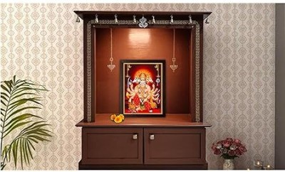 Karuna Enterprises Synthetic Wood Panchmukhi Hanuman Religious Painting Digital Reprint 8 inch x 12 inch Painting(With Frame)