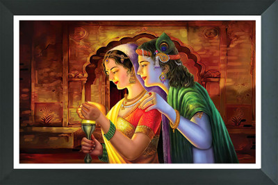 shivang craft Digital Reprint 14 inch x 20 inch Painting(With Frame)
