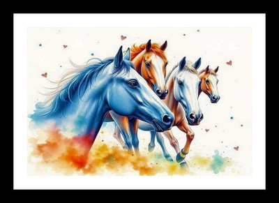 Mmory Digital Reprint 12 inch x 18 inch Painting(With Frame, Pack of 2)