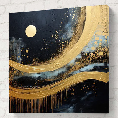 saf Abstract modern art canvas home decor wall paintings with frame Canvas 24 inch x 24 inch Painting(With Frame)