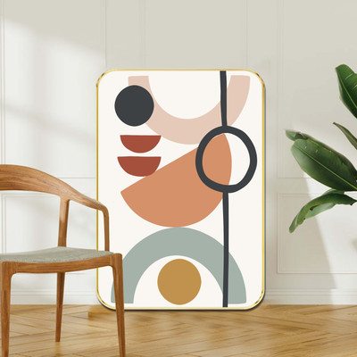 saf Abstract Geometric Wall Art Digital Reprint 24 inch x 18 inch Painting(With Frame)