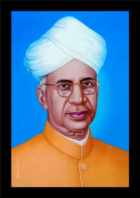jog craft dr sarvepalli radhakrishana painting| sarvepalli radha krishna photo frame Digital Reprint 14 inch x 10 inch Painting(With Frame)