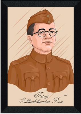 saf Freedom Fighter Netaji Subhash Chandra Bose
 UV Textured Wall Painting Digital Reprint 11 inch x 14 inch Painting(With Frame)