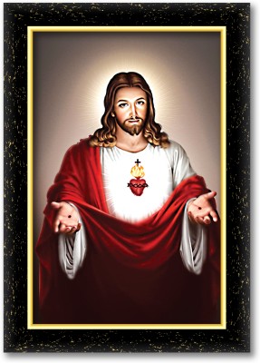 ARAAKA CRIST JESUS CHRIST JESUS GOD MERCY photo frame (Wood Base and Front Laminated) Acrylic 18 inch x 12 inch Painting(With Frame)