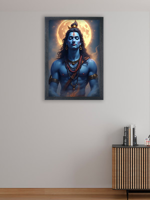 Devatwal Lord Shiv , Shiva Photo Frame For Wall Mounted Painting Digital Reprint 14 inch x 10 inch Painting(With Frame)