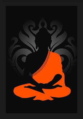 shivang craft buddha photo frame-7_SNC Digital Reprint 14 inch x 20 inch Painting(With Frame)