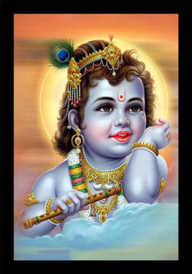 shivang craft krishna photo frame_4_SNC Digital Reprint 14 inch x 10 inch Painting(With Frame)