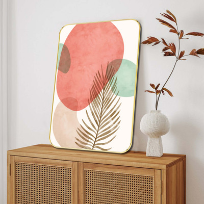 saf Abstract Palm Leaf Wall Art Digital Reprint 19.5 inch x 13.5 inch Painting(With Frame)