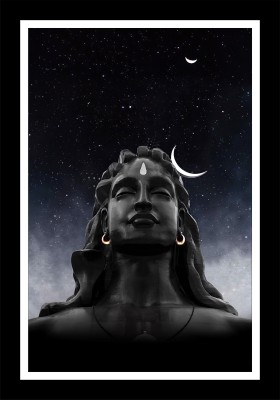 jog craft mahadev painting| bolenath photo Digital Reprint 20 inch x 14 inch Painting(With Frame)