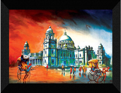 saf 14 cm Nature Theme Wall Décor Painting Self Adhesive Sticker(Pack of 1)