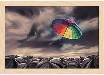 Artzfolio Standing Out Aloud Canvas Painting Natural Brown Frame 20.5x14inch (52x36cms) Digital Reprint 14 inch x 20.5 inch Painting(With Frame)