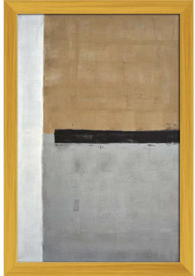 Artzfolio Abstract Artwork Canvas Painting Golden Synthetic Frame 12x17.9inch (30x45cms) Canvas 17.9 inch x 12 inch Painting(With Frame)