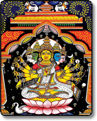 Lord Saraswati Religious Wall Décor Painting For Home ,office and Temple Paper Print(14 inch X 11 inch)