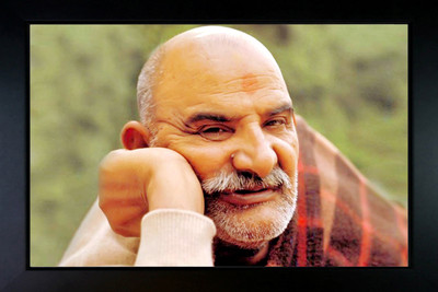 RV SALES Neem Karoli Baba Photo Frame Digital Reprint 10 inch x 13.5 inch Painting(With Frame)