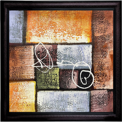 Gallery99 Conglomerate Box Abstract Handmade Oil Painting On Canvas With Frame Canvas 55 inch x 55 inch Painting(With Frame)