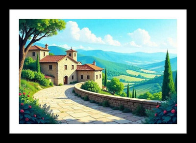 Flexer style Digital Reprint 12 inch x 18 inch Painting(With Frame, Pack of 2)