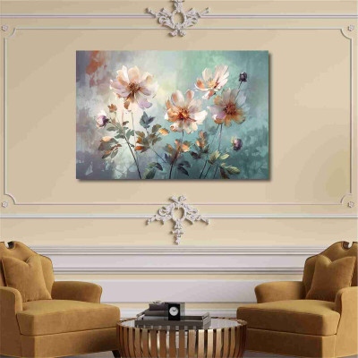 saf SAF Unframed Rolled Art Print Abstract Floral Art Canvas For Home Décor CR-120 Canvas 24 inch x 36 inch Painting(Without Frame)