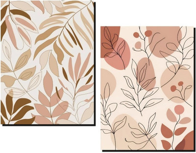 Xframe Deco Abstract Modern Boho Wall Art – High Quality Wall Art | Wall Decor Digital Reprint 12 inch x 9 inch Painting(Without Frame, Pack of 2)