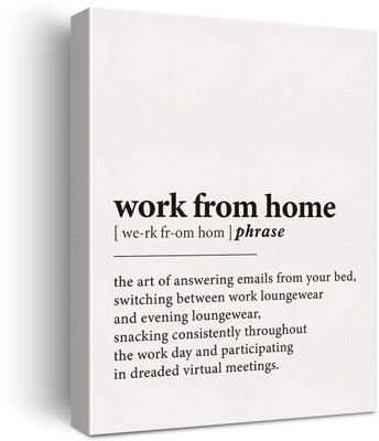 Vedic Vastu Work From Home Definition Print Canvas Canvas 16 inch x 12 inch Painting(With Frame)
