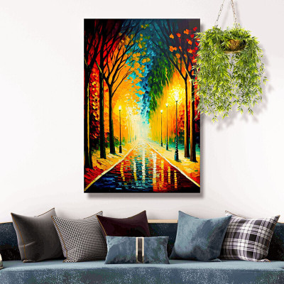saf Unframed Rolled Art Print Nature Art Canvas Wall Painting- for Home Decor Digital Reprint 36 inch x 24 inch Painting(Without Frame)