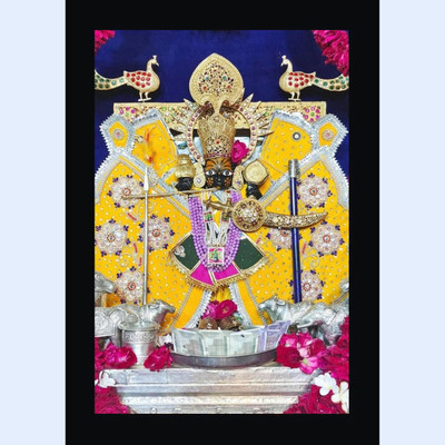 DEKOVA Shri Sanwaliyaji Seth Photo Frame | Devotional Wall Art for Home & Temple Décor Digital Reprint 12 inch x 8 inch Painting(With Frame)