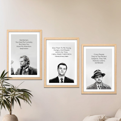 NoWorries Motivational Art Wall Hangings/Paintings for decoration - Quotes Wall Frames Digital Reprint 10 inch x 13 inch Painting(With Frame, Pack of 3)