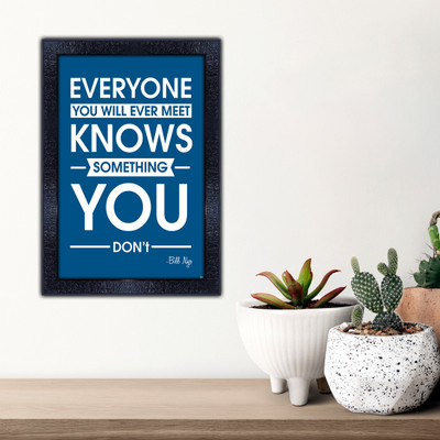 pnf 851-Motivational Quotes Frames-Poster with Frame–Quotes Wall Frames-Photo Frame Digital Reprint 13.5 inch x 10.5 inch Painting(With Frame)