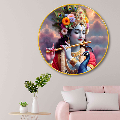 SAF PRINT Digital Reprint 23 inch x 23 inch Painting(With Frame)